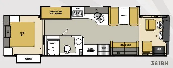 Coachmen Sportscoach Cross Country SRS 361BH floor plan