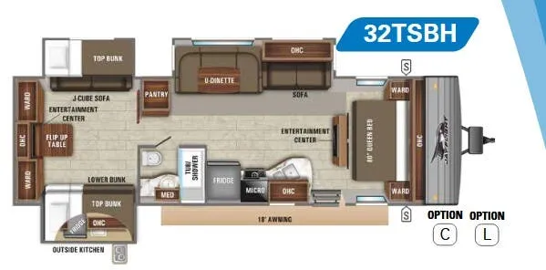 Jayco Jay Flight 32TSBH floor plan