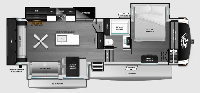 Highland Ridge Open Range Roamer 32RLTS floor plan