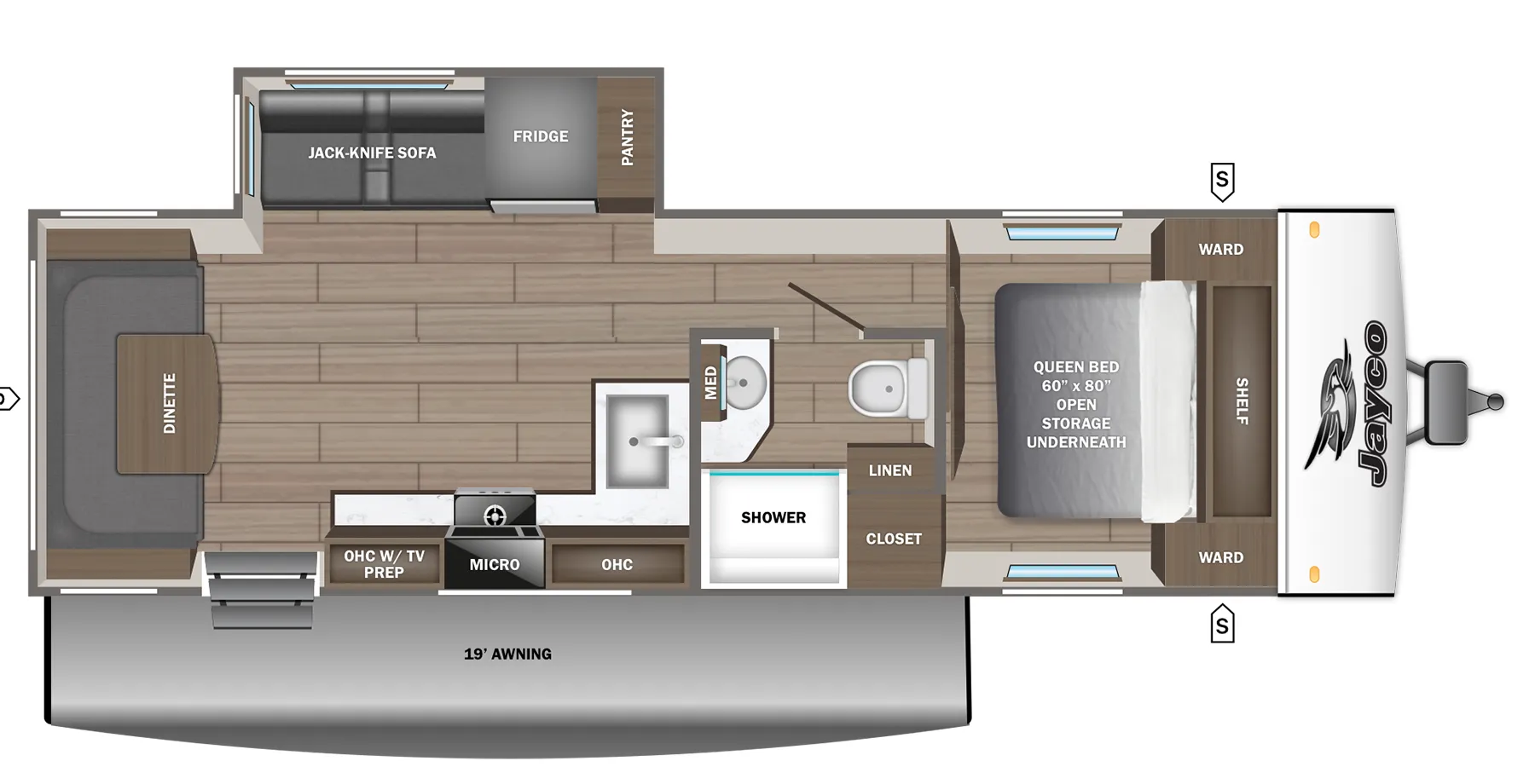 Jayco Jay Feather SL 25RLSL floor plan