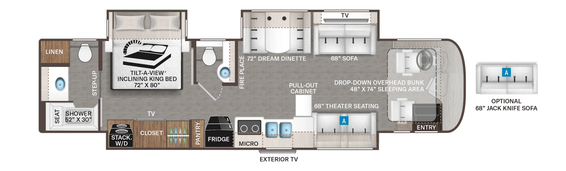 Thor Motor Coach Riviera 38RB floor plan