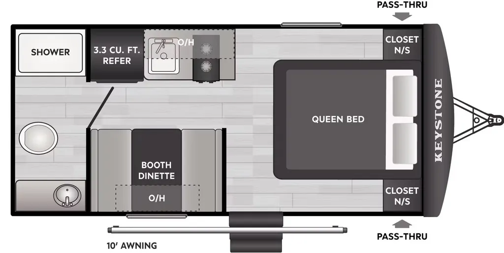2026 Keystone Hideout Mini 178RB floor plan