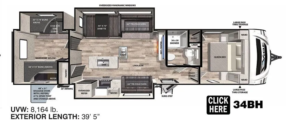 Forest River Vibe 34BH exterior