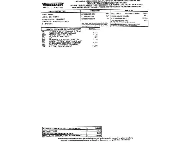 2026 Winnebago Revel 44E - Photo 4