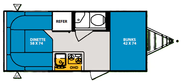 Forest River R-Pod RP-172 floor plan
