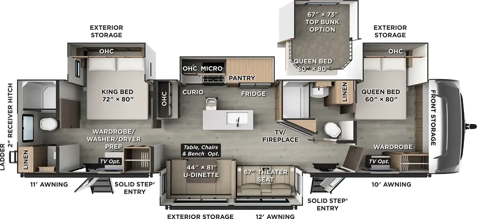 Forest River Rockwood Signature 8421DB floor plan