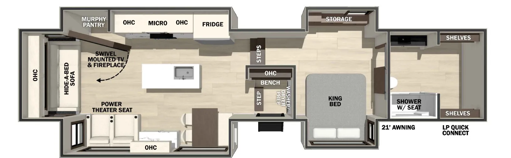 2026 Forest River Cedar Creek 383FB - Floor plan