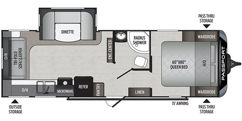 2021 Keystone Passport Grand Touring 2521RLWE GT - Floor plan