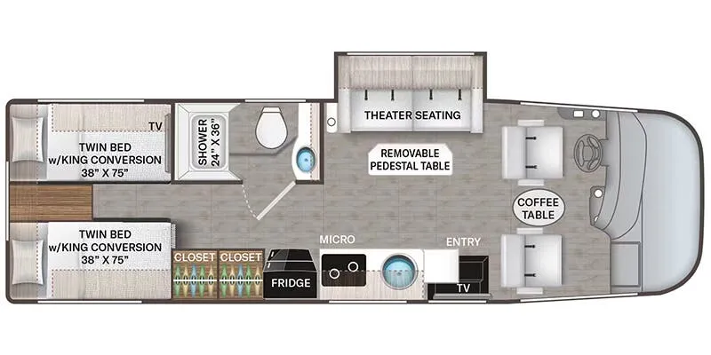 2026 Thor Motor Coach Vegas 262 floor plan