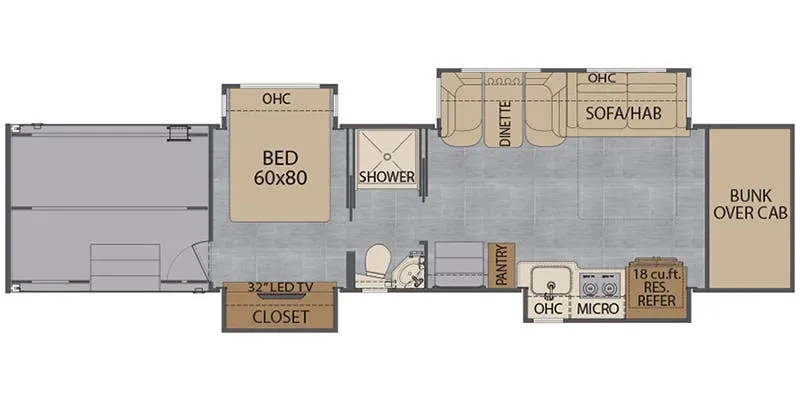 Renegade RV Classic 2509GS floor plan