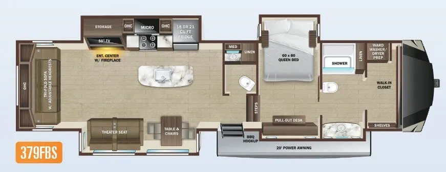 Highland Ridge Silverstar 379FBS floor plan