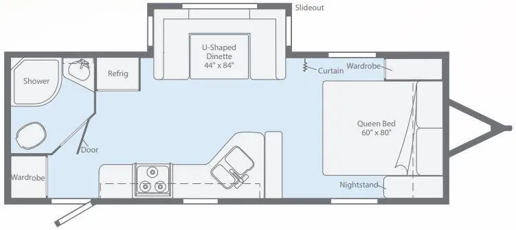 Winnebago Minnie 2250DS floor plan