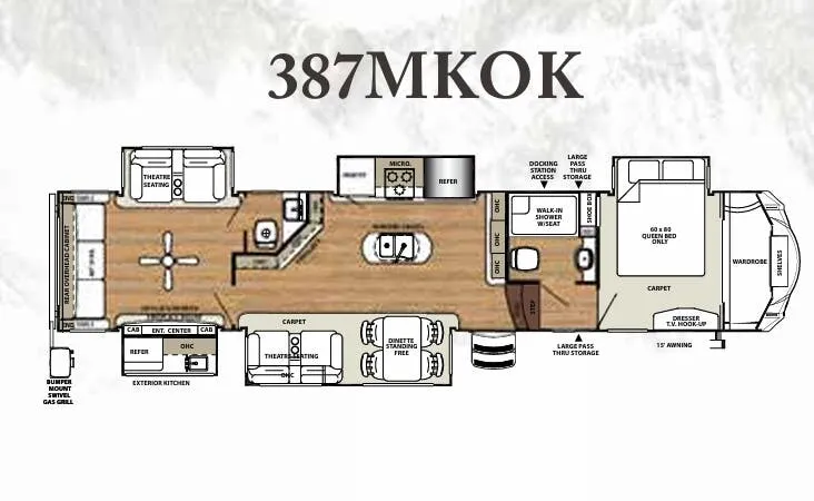 Forest River Sierra 387MKOK floor plan
