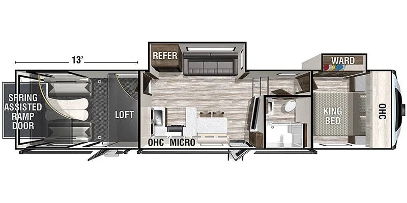 Forest River XLR Nitro 33DK5 floor plan