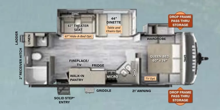 Forest River Rockwood Ultra Lite 2606WS floor plan