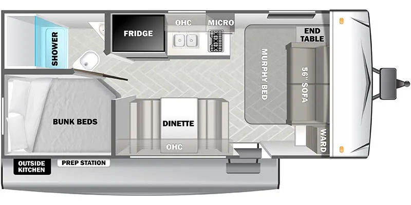 Forest River EVO Select 179DB floor plan