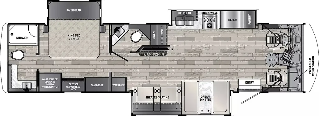 2026 Forest River Georgetown 5 Series 34H5 floor plan