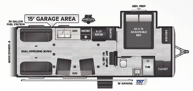 Keystone Impact 25V floor plan