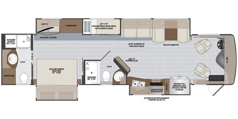 Holiday Rambler Navigator 38N floor plan