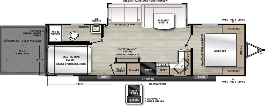 2026 Coachmen Catalina Trail Blazer 27THS floor plan