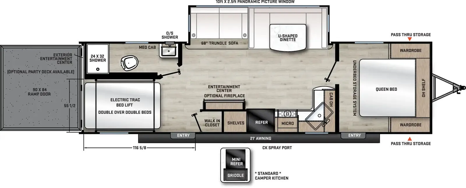 2026 Coachmen Catalina Trail Blazer 27THS - Floor plan
