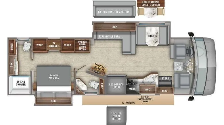 2019 Entegra Coach Emblem 36U floor plan
