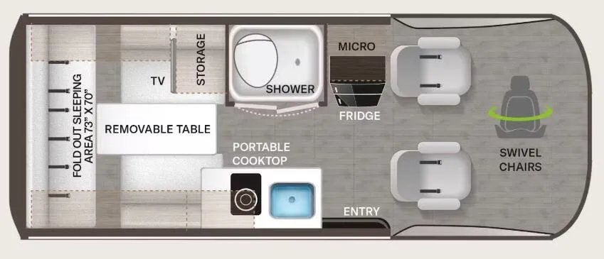 2026 Thor Motor Coach Sanctuary 19P - Floor plan