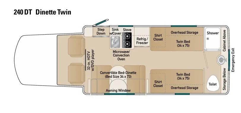 Coach House Platinum II 240 DT floor plan