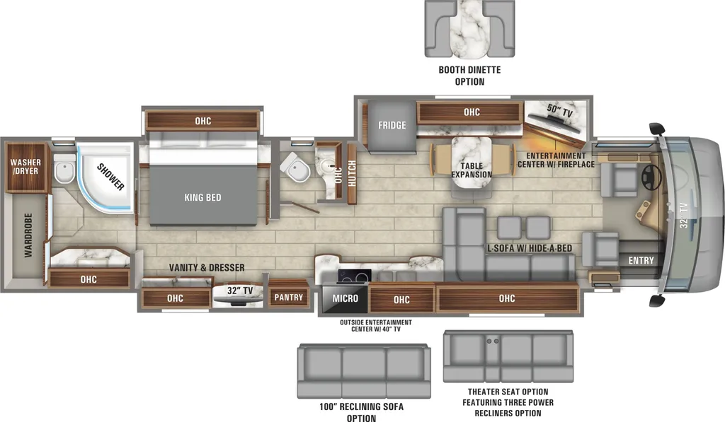 2018 Entegra Coach Anthem 44B floor plan
