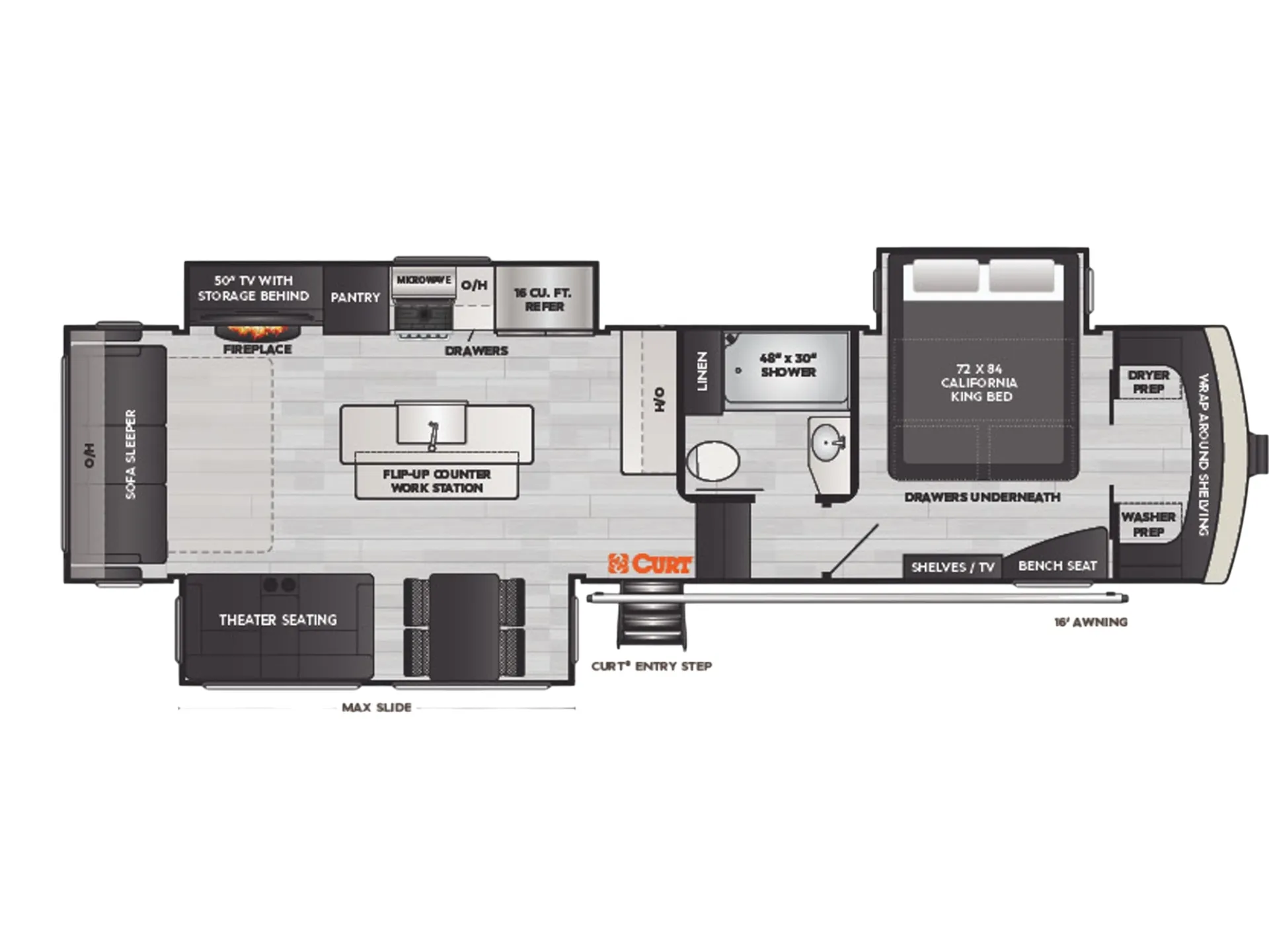 Keystone Arcadia 3660RL floor plan