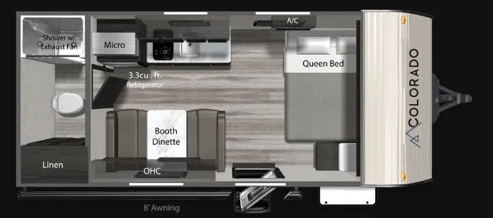 2025 Dutchmen Colorado 17RBC - Floor plan