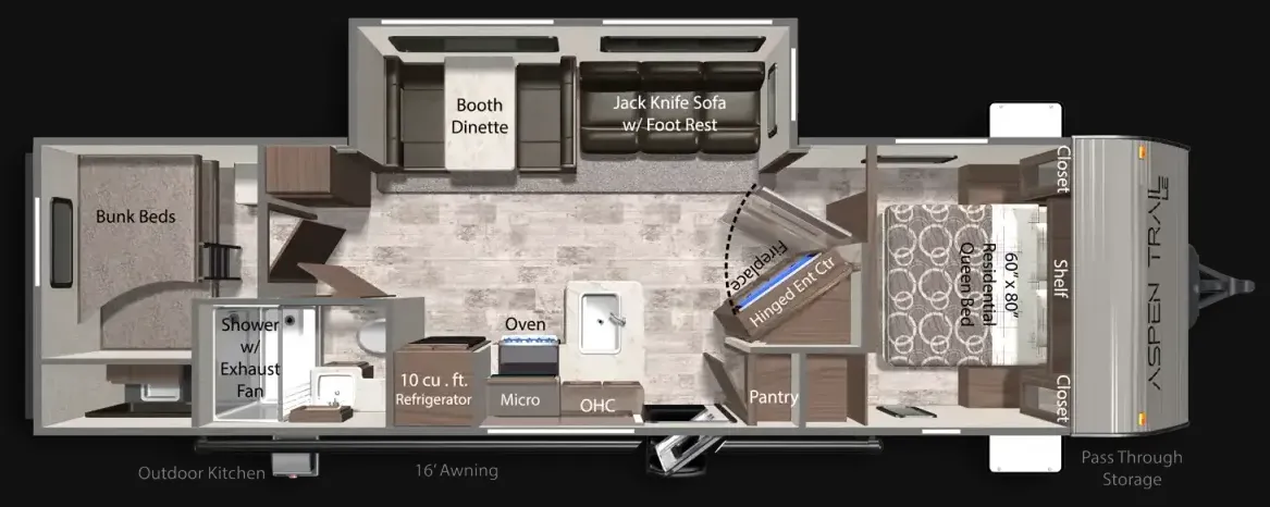 2025 Dutchmen Aspen Trail LE 29TB - Floor plan