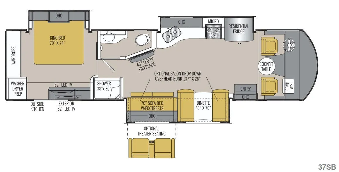 Coachmen Mirada Select 37SB floor plan