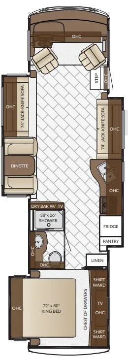Newmar Bay Star 3518 floor plan