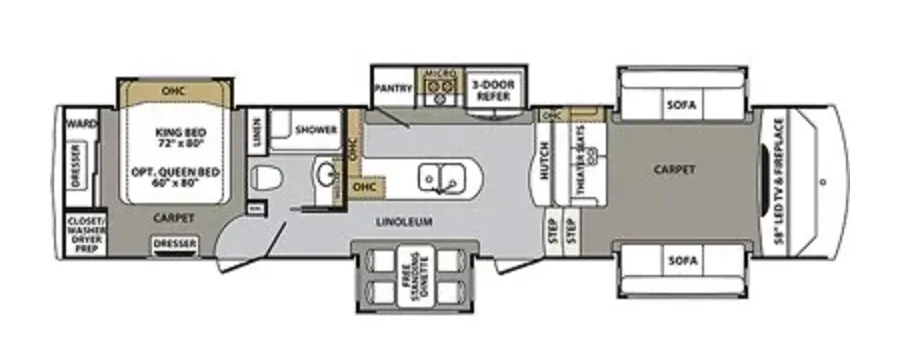 Forest River Cardinal Luxury 3825FLX floor plan