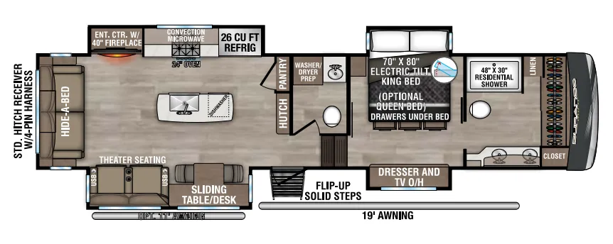 K-Z Durango Gold G366FBQ floor plan