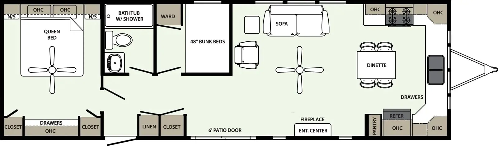 Forest River Quailridge Canada 44FKBH-C floor plan