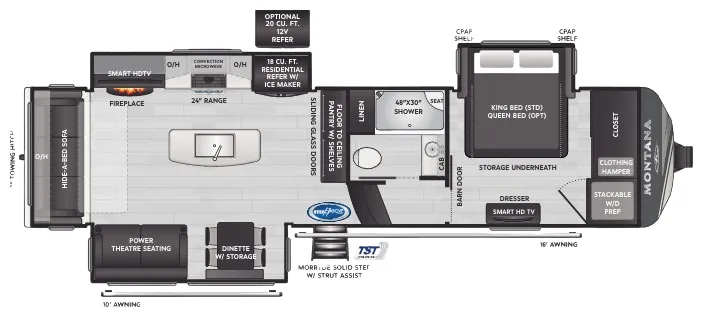 Keystone Montana 3123RL floor plan