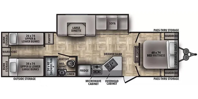 2024 Shasta Shasta 30QB - Floor plan