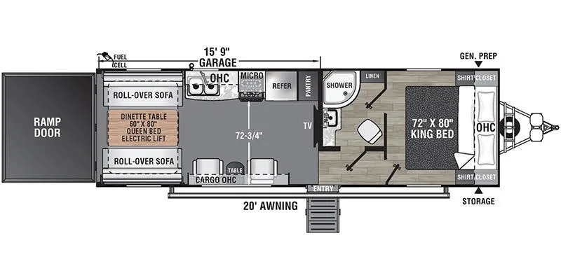Coachmen Adrenaline 27KB floor plan