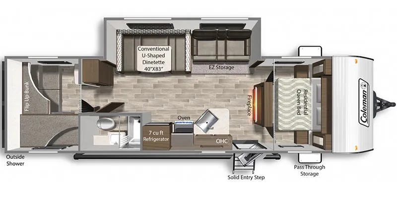 Dutchmen Coleman Lantern 295QBWE floor plan