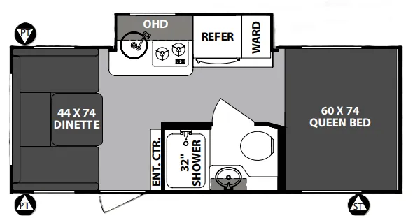 Forest River R-Pod RP-190 floor plan