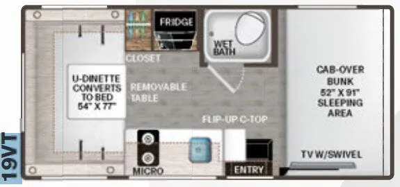 2026 Thor Motor Coach Geneva 19VT floor plan
