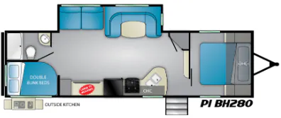Heartland Pioneer BH280 floor plan