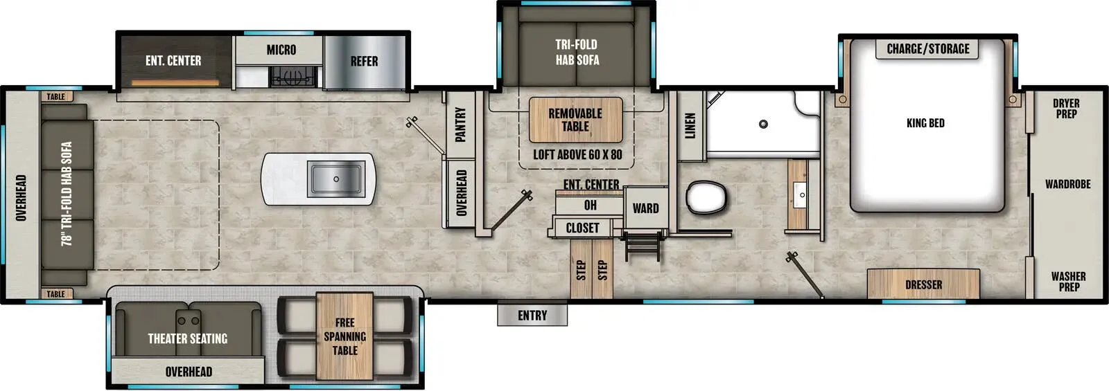 Coachmen Chaparral 393MBX floor plan