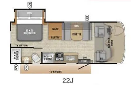 Entegra Coach Odyssey 22J floor plan