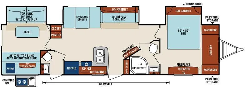 Venture RV SportTrek Touring Edition STT343VBH floor plan