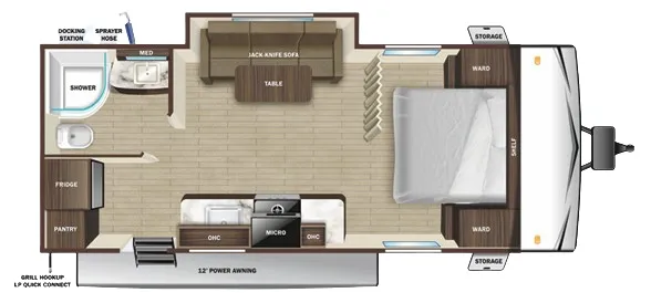 2023 Highland Ridge Open Range Conventional 20FBS floor plan