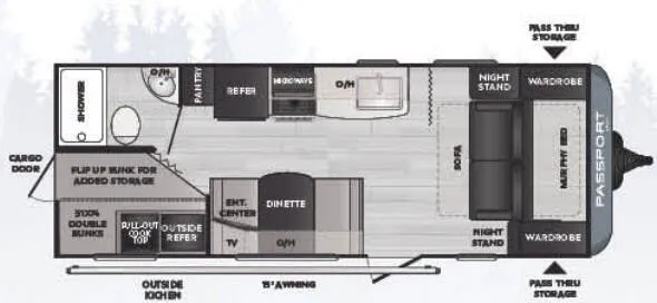 Keystone Passport SL Series 219BH floor plan