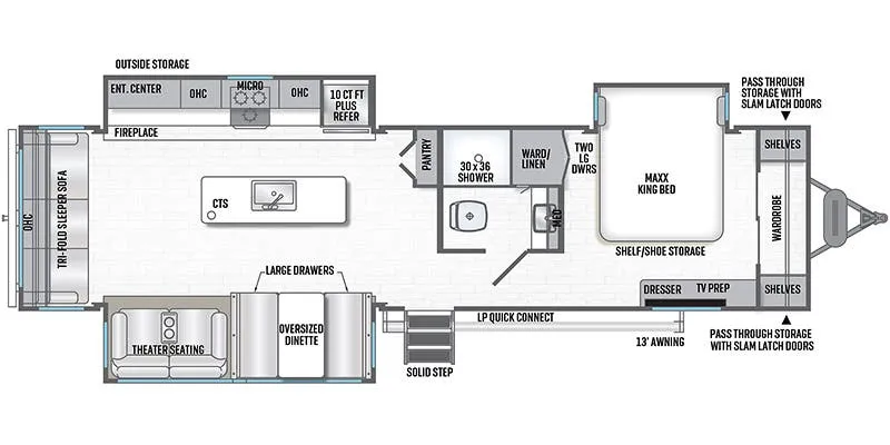 2020 Forest River Wildcat Maxx 323TSX - Floor plan